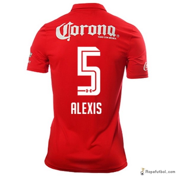 Camiseta Deportivo Toluca Replica Primera Ropa Alexis 2016/17 Rojo